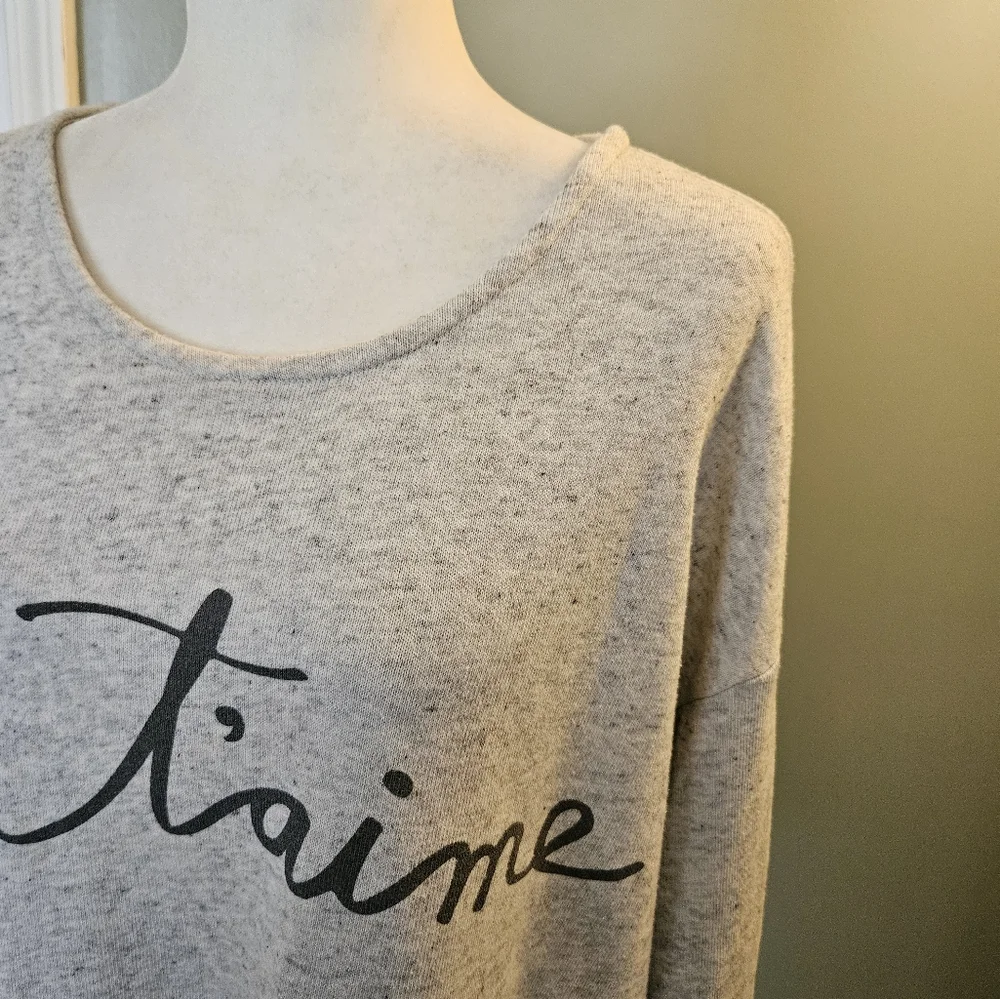 Forever 21 Gray Long Sleeve Sweater with 